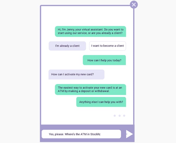 Image: Example of an customer service chatbot using advanced AI at work | GetJenny